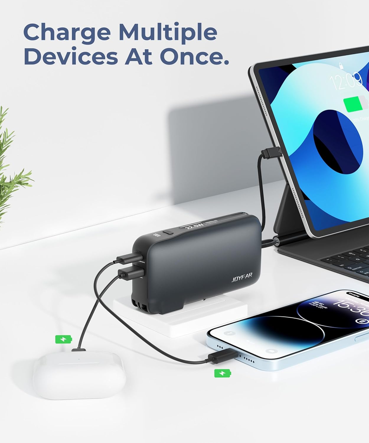 JOYFAR 10000mAh portable charger with built-in USB-C cable

JOYFAR fast charging power bank 22.5W for iPhone and Samsung

JOYFAR USB-C travel battery pack with foldable plug

JOYFAR compact power bank with LCD display and 3 outputs

JOYFAR universal USB-C power bank for iPhone 16 and Galaxy S23

JOYFAR pocket-size portable charger for travel and flights

JOYFAR certified safe power bank with temperature control

JOYFAR mini 10000mAh power bank with built-in cable and plug

JOYFAR USB-C and USB-A power bank 